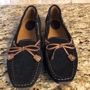 Clarks Navy Suede Loafer 9M
